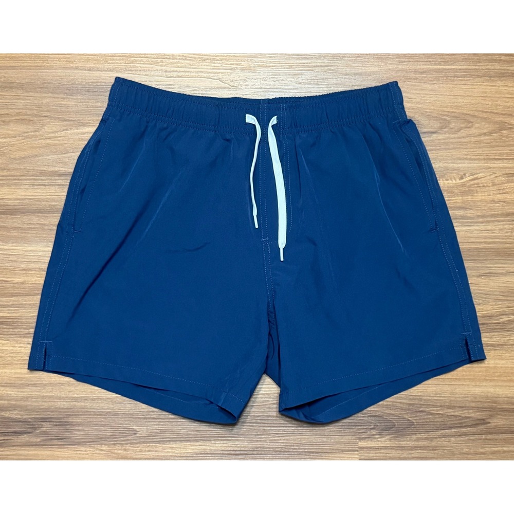 Bearbottom Clothing Mens Navy Blue 5.5" Mesh Lined Swim Trunks Hybrid Short Sz L